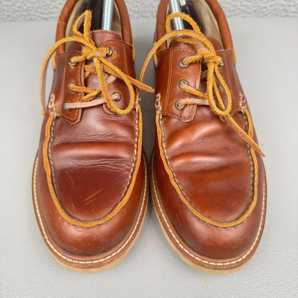 Rhodes Footwear Boat Shoes Mens 8‎ Brown Leather Tahoe Moccasins Huckberry $175